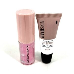 Sophia + Mabelle Watermelon Lip Slick Fruit‎ Lip Oil Gloss & EVIO Lip Serum NEW